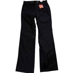 NWT Dockers Pants Metro Trouser Womens Size 8L 8 Long Solid All Black New